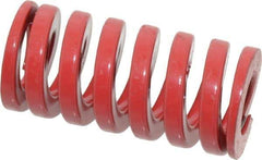 Dayton Lamina - 1" Hole Diam, 1/2" Rod Diam, 2" Free Length, Red Die Spring - 89.4 Lb Max Deflection, 0.6" Max Deflection, Heavy Duty, Chromium Vanadium Steel - Americas Industrial Supply