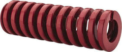 Dayton Lamina - 1" Hole Diam, 1/2" Rod Diam, 3" Free Length, Red Die Spring - 57 Lb Max Deflection, 0.9" Max Deflection, Heavy Duty, Chromium Vanadium Steel - Americas Industrial Supply