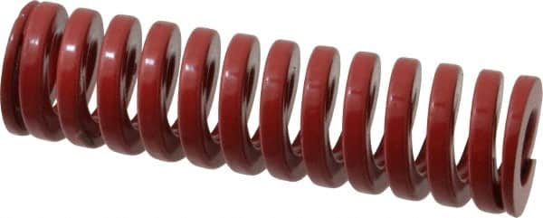 Dayton Lamina - 1" Hole Diam, 1/2" Rod Diam, 3-1/2" Free Length, Red Die Spring - 48 Lb Max Deflection, 1.05" Max Deflection, Heavy Duty, Chromium Vanadium Steel - Americas Industrial Supply