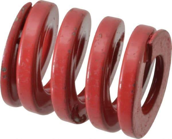 Dayton Lamina - 1-1/4" Hole Diam, 5/8" Rod Diam, 1-1/2" Free Length, Red Die Spring - 223 Lb Max Deflection, 0.45" Max Deflection, Heavy Duty, Chromium Vanadium Steel - Americas Industrial Supply