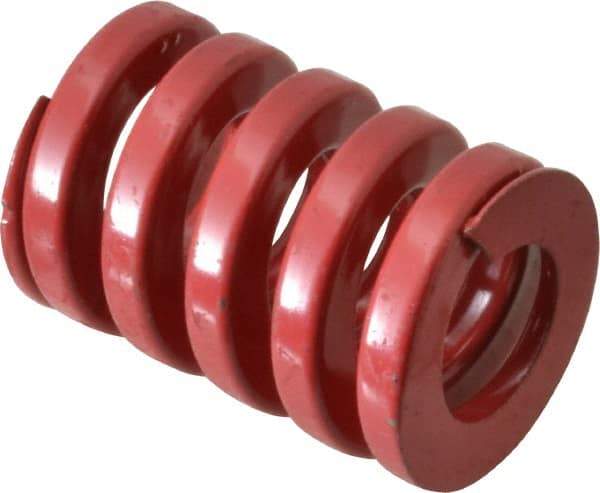 Dayton Lamina - 1-1/4" Hole Diam, 5/8" Rod Diam, 1-3/4" Free Length, Red Die Spring - 182 Lb Max Deflection, 0.52" Max Deflection, Heavy Duty, Chromium Vanadium Steel - Americas Industrial Supply