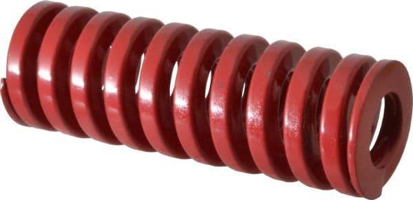 Dayton Lamina - 1-1/4" Hole Diam, 5/8" Rod Diam, 3-1/2" Free Length, Red Die Spring - 80.1 Lb Max Deflection, 1.05" Max Deflection, Heavy Duty, Chromium Vanadium Steel - Americas Industrial Supply