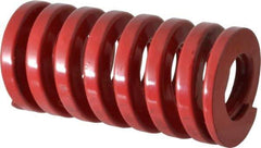 Dayton Lamina - 1-1/2" Hole Diam, 3/4" Rod Diam, 3" Free Length, Red Die Spring - 125 Lb Max Deflection, 0.9" Max Deflection, Heavy Duty, Chromium Vanadium Steel - Americas Industrial Supply