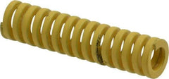 Dayton Lamina - 3/8" Hole Diam, 3/16" Rod Diam, 1-1/2" Free Length, Yellow Die Spring - 12.1 Lb Max Deflection, 0.37" Max Deflection, Extra Heavy Duty, Chromium Vanadium Steel - Americas Industrial Supply