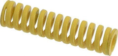 Dayton Lamina - 1/2" Hole Diam, 9/32" Rod Diam, 2" Free Length, Yellow Die Spring - 15.4 Lb Max Deflection, 0.5" Max Deflection, Extra Heavy Duty, Chromium Vanadium Steel - Americas Industrial Supply