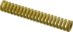 Dayton Lamina - 1/2" Hole Diam, 9/32" Rod Diam, 3" Free Length, Yellow Die Spring - 10.1 Lb Max Deflection, 0.75" Max Deflection, Extra Heavy Duty, Chromium Vanadium Steel - Americas Industrial Supply