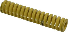 Dayton Lamina - 5/8" Hole Diam, 11/32" Rod Diam, 3" Free Length, Yellow Die Spring - 20.3 Lb Max Deflection, 0.75" Max Deflection, Extra Heavy Duty, Chromium Vanadium Steel - Americas Industrial Supply