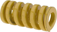 Dayton Lamina - 3/4" Hole Diam, 3/8" Rod Diam, 1-1/2" Free Length, Yellow Die Spring - 111 Lb Max Deflection, 0.37" Max Deflection, Extra Heavy Duty, Chromium Vanadium Steel - Americas Industrial Supply