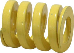 Dayton Lamina - 1" Hole Diam, 1/2" Rod Diam, 1-1/2" Free Length, Yellow Die Spring - 160 Lb Max Deflection, 0.37" Max Deflection, Extra Heavy Duty, Chromium Vanadium Steel - Americas Industrial Supply