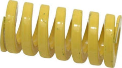 Dayton Lamina - 1" Hole Diam, 1/2" Rod Diam, 2" Free Length, Yellow Die Spring - 113 Lb Max Deflection, 0.5" Max Deflection, Extra Heavy Duty, Chromium Vanadium Steel - Americas Industrial Supply