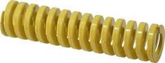 Dayton Lamina - 1" Hole Diam, 1/2" Rod Diam, 4" Free Length, Yellow Die Spring - 52 Lb Max Deflection, 1" Max Deflection, Extra Heavy Duty, Chromium Vanadium Steel - Americas Industrial Supply