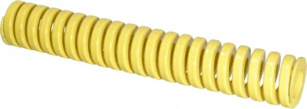 Dayton Lamina - 1" Hole Diam, 1/2" Rod Diam, 6" Free Length, Yellow Die Spring - 34.4 Lb Max Deflection, 1.5" Max Deflection, Extra Heavy Duty, Chromium Vanadium Steel - Americas Industrial Supply