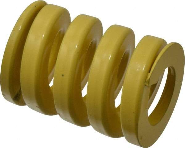 Dayton Lamina - 1-1/2" Hole Diam, 3/4" Rod Diam, 2" Free Length, Yellow Die Spring - 319 Lb Max Deflection, 0.5" Max Deflection, Extra Heavy Duty, Chromium Vanadium Steel - Americas Industrial Supply