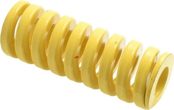 Dayton Lamina - 1-1/2" Hole Diam, 3/4" Rod Diam, 4" Free Length, Yellow Die Spring - 139 Lb Max Deflection, 1" Max Deflection, Extra Heavy Duty, Chromium Vanadium Steel - Americas Industrial Supply