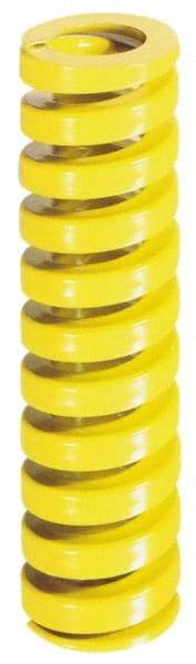 Dayton Lamina - 5/8" Hole Diam, 11/32" Rod Diam, 4" Free Length, Yellow Die Spring - 15.1 Lb Max Deflection, 1" Max Deflection, Extra Heavy Duty, Chromium Vanadium Steel - Americas Industrial Supply