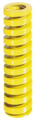 Dayton Lamina - 1" Hole Diam, 1/2" Rod Diam, 5-1/2" Free Length, Yellow Die Spring - 37.5 Lb Max Deflection, 1.38" Max Deflection, Extra Heavy Duty, Chromium Vanadium Steel - Americas Industrial Supply