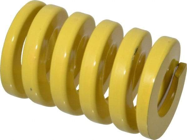 Dayton Lamina - 2" Hole Diam, 1" Rod Diam, 3" Free Length, Yellow Die Spring - 327 Lb Max Deflection, 0.75" Max Deflection, Extra Heavy Duty, Chromium Vanadium Steel - Americas Industrial Supply