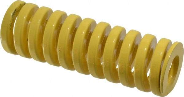 Dayton Lamina - 2" Hole Diam, 1" Rod Diam, 6" Free Length, Yellow Die Spring - 145 Lb Max Deflection, 1.5" Max Deflection, Extra Heavy Duty, Chromium Vanadium Steel - Americas Industrial Supply