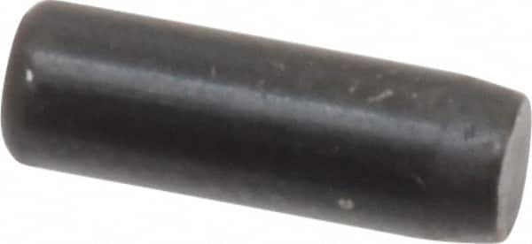 Holo-Krome - 1/8" Diam x 3/8" Pin Length Grade 8 Alloy Steel Standard Dowel Pin - Black Luster Finish, C 47-58 & C 60 (Surface) Hardness, 1 Beveled & 1 Rounded End - Americas Industrial Supply