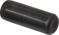 Holo-Krome - 3/16" Diam x 1/2" Pin Length Grade 8 Alloy Steel Standard Dowel Pin - Black Luster Finish, C 47-58 & C 60 (Surface) Hardness, 1 Beveled & 1 Rounded End - Americas Industrial Supply