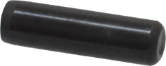 Holo-Krome - 1/4" Diam x 7/8" Pin Length Grade 8 Alloy Steel Standard Dowel Pin - Black Luster Finish, C 47-58 & C 60 (Surface) Hardness, 1 Beveled & 1 Rounded End - Americas Industrial Supply