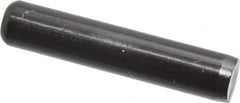 Holo-Krome - 1/4" Diam x 1-1/4" Pin Length Grade 8 Alloy Steel Standard Dowel Pin - Black Luster Finish, C 47-58 & C 60 (Surface) Hardness, 1 Beveled & 1 Rounded End - Americas Industrial Supply