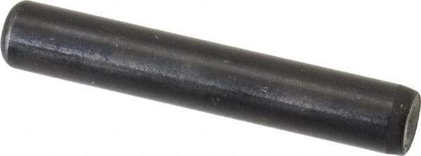 Holo-Krome - 1/4" Diam x 1-1/2" Pin Length Grade 8 Alloy Steel Standard Dowel Pin - Black Luster Finish, C 47-58 & C 60 (Surface) Hardness, 1 Beveled & 1 Rounded End - Americas Industrial Supply