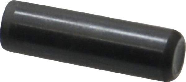 Holo-Krome - 3/8" Diam x 1-1/4" Pin Length Grade 8 Alloy Steel Standard Dowel Pin - Black Luster Finish, C 47-58 & C 60 (Surface) Hardness, 1 Beveled & 1 Rounded End - Americas Industrial Supply