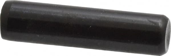 Holo-Krome - 3/8" Diam x 1-1/2" Pin Length Grade 8 Alloy Steel Standard Dowel Pin - Black Luster Finish, C 47-58 & C 60 (Surface) Hardness, 1 Beveled & 1 Rounded End - Americas Industrial Supply