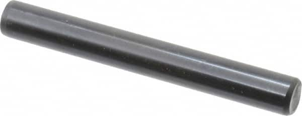 Holo-Krome - 3/8" Diam x 3" Pin Length Grade 8 Alloy Steel Standard Dowel Pin - Black Luster Finish, C 47-58 & C 60 (Surface) Hardness, 1 Beveled & 1 Rounded End - Americas Industrial Supply