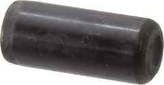 Holo-Krome - 7/16" Diam x 1" Pin Length Grade 8 Alloy Steel Standard Dowel Pin - Black Luster Finish, C 47-58 & C 60 (Surface) Hardness, 1 Beveled & 1 Rounded End - Americas Industrial Supply