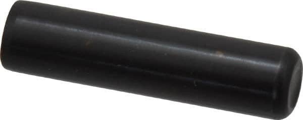 Holo-Krome - 1/2" Diam x 2" Pin Length Grade 8 Alloy Steel Standard Dowel Pin - Black Luster Finish, C 47-58 & C 60 (Surface) Hardness, 1 Beveled & 1 Rounded End - Americas Industrial Supply