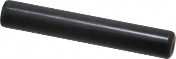 Holo-Krome - 1/2" Diam x 3" Pin Length Grade 8 Alloy Steel Standard Dowel Pin - Black Luster Finish, C 47-58 & C 60 (Surface) Hardness, 1 Beveled & 1 Rounded End - Americas Industrial Supply