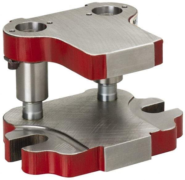 Anchor Danly - 5" Guide Post Length, 1-3/8" Die Holder Thickness, 7" Radius, Back Post Steel Die Set - 8-3/4" Overall Width x 6-5/16" Overall Depth - Americas Industrial Supply