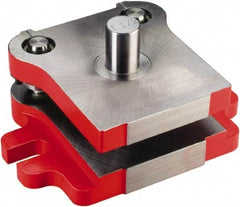 Anchor Danly - 5" Guide Post Length, 1-1/2" Die Holder Thickness, 8-5/8" Radius, Back Post Steel Die Set - 11-1/4" Overall Width x 6-5/16" Overall Depth - Americas Industrial Supply