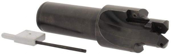 Allied Machine and Engineering - IS0 11926-1, SAE J1926-1/MS-16142 Standard, 7/8-14" Thread, 10 Tube Dash Number, 15° Porting Angle, 0.807" Pilot Diam, 1" Shank Diam, Indexable Spade Blade Insert Porting Tool - 2 Porting Inserts, 4.421" Overall Length - Americas Industrial Supply