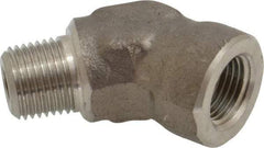 Made in USA - 1/2" Grade 316 Stainless Steel Pipe Fitting - FNPTF x MNPTF End Connections, 3,000 psi - Americas Industrial Supply