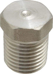 Made in USA - 1/4" Grade 316 Stainless Steel Pipe Hex Head Plug - MNPTF End Connections - Americas Industrial Supply