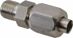 Made in USA - 1-1/2" Tube OD, 37° Stainless Steel Flared Tube Male Connector - 1-1/4-11-1/2 NPTF, Flare x MNPTF Ends - Americas Industrial Supply