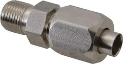 Made in USA - 1-1/4" Tube OD, 37° Stainless Steel Flared Tube Male Connector - 1-1/4-11-1/2 NPTF, Flare x MNPTF Ends - Americas Industrial Supply