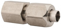 Made in USA - 2" Tube OD, 37° Stainless Steel Flared Tube Female Connector - 2-11-1/2 NPTF, Flare x FIP Ends - Americas Industrial Supply