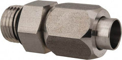 Made in USA - 3/8" Tube OD, 37° Stainless Steel Flared Tube Male Connector - 9/16-18 UNF, Flared to Male SAE O-Ring Ends - Americas Industrial Supply