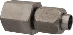 Made in USA - 3/8" Tube OD, 37° Stainless Steel Flared Tube Female Connector - 3/8-18 NPTF, Flare x FNPT Ends - Americas Industrial Supply