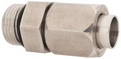 Made in USA - 1/2" Tube OD, 37° Stainless Steel Flared Tube Male Connector - 3/4-16 UNF, Flared to Male SAE O-Ring Ends - Americas Industrial Supply