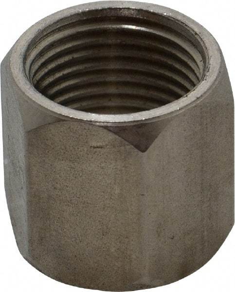 Made in USA - 1/2" Tube OD, 37° Stainless Steel Flared Tube Nut - 3/4-16 UNF, Flare Ends - Americas Industrial Supply
