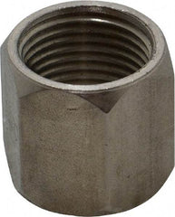 Made in USA - 1/2" Tube OD, 37° Stainless Steel Flared Tube Nut - 3/4-16 UNF, Flare Ends - Americas Industrial Supply