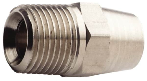 Made in USA - 3/8" Grade 316L Stainless Steel Pipe Hex Nipple - MNPT x Butt Weld End Connections - Americas Industrial Supply
