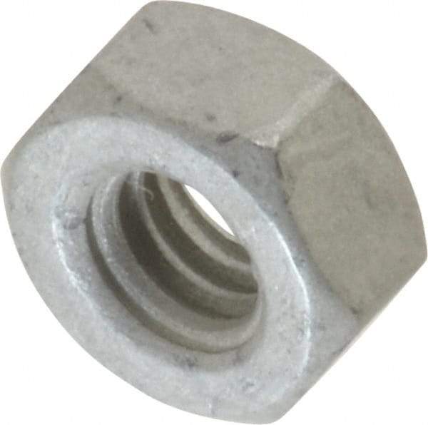 Armor Coat - 1/4-20 UNC Steel Right Hand Hex Nut - 7/16" Across Flats, 7/32" High, Armor Coat Finish - Americas Industrial Supply