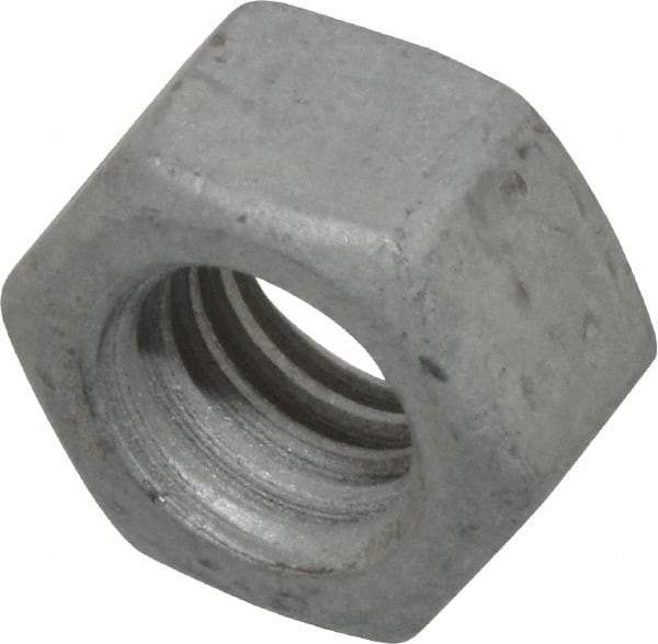 Armor Coat - 3/8-16 UNC Steel Right Hand Hex Nut - 9/16" Across Flats, 21/64" High, Armor Coat Finish - Americas Industrial Supply