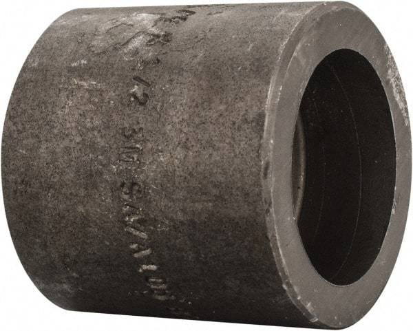 Made in USA - Size 3/4 x 1/2", Class 3,000, Forged Carbon Steel Black Pipe Reducing Coupling - 3,000 psi, Socket Weld End Connection - Americas Industrial Supply
